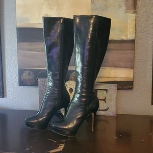 Knee length leather boots!